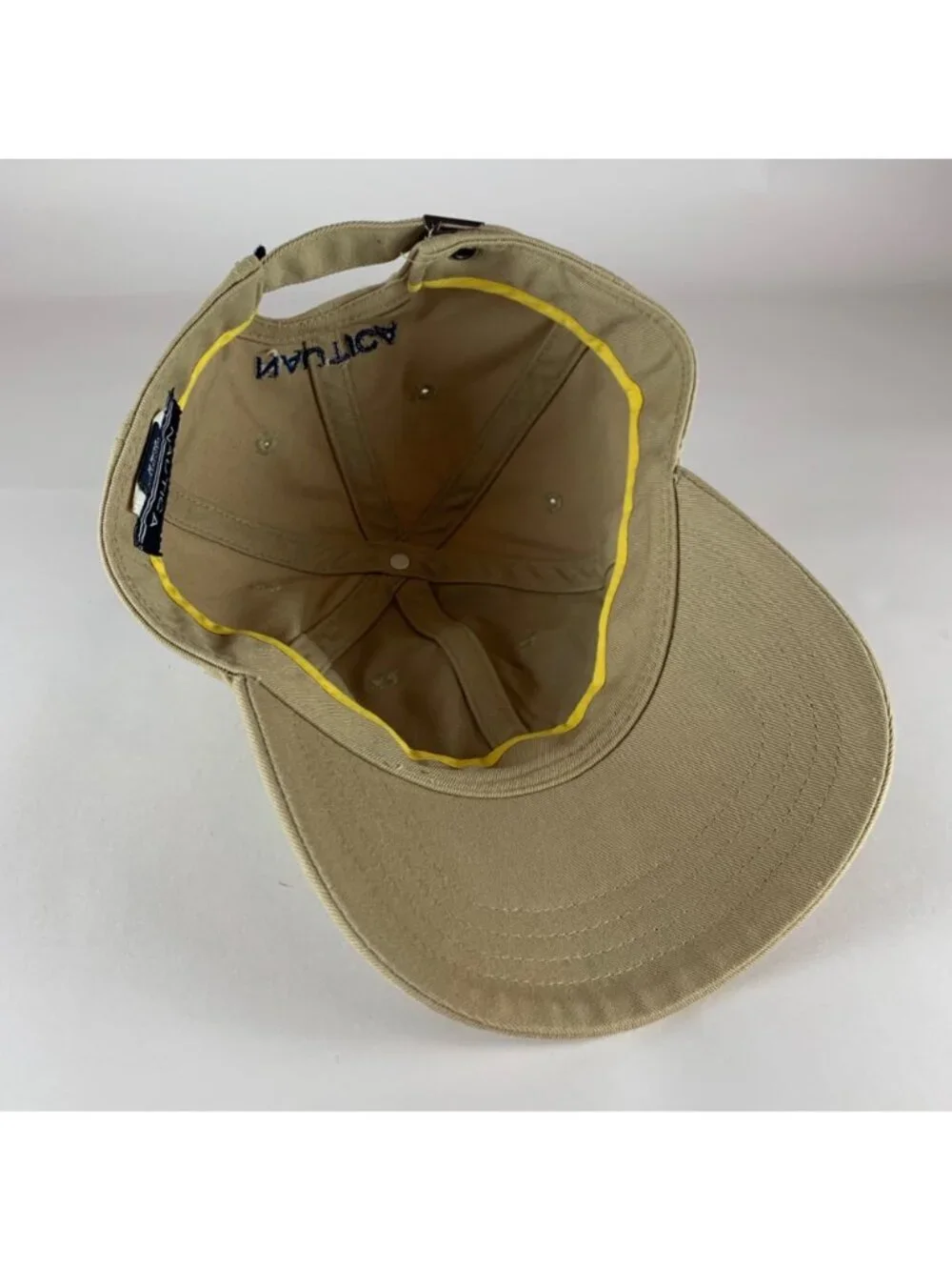 Nautica Mens Beige Relaxed Fit Strapback Adjustable Hat